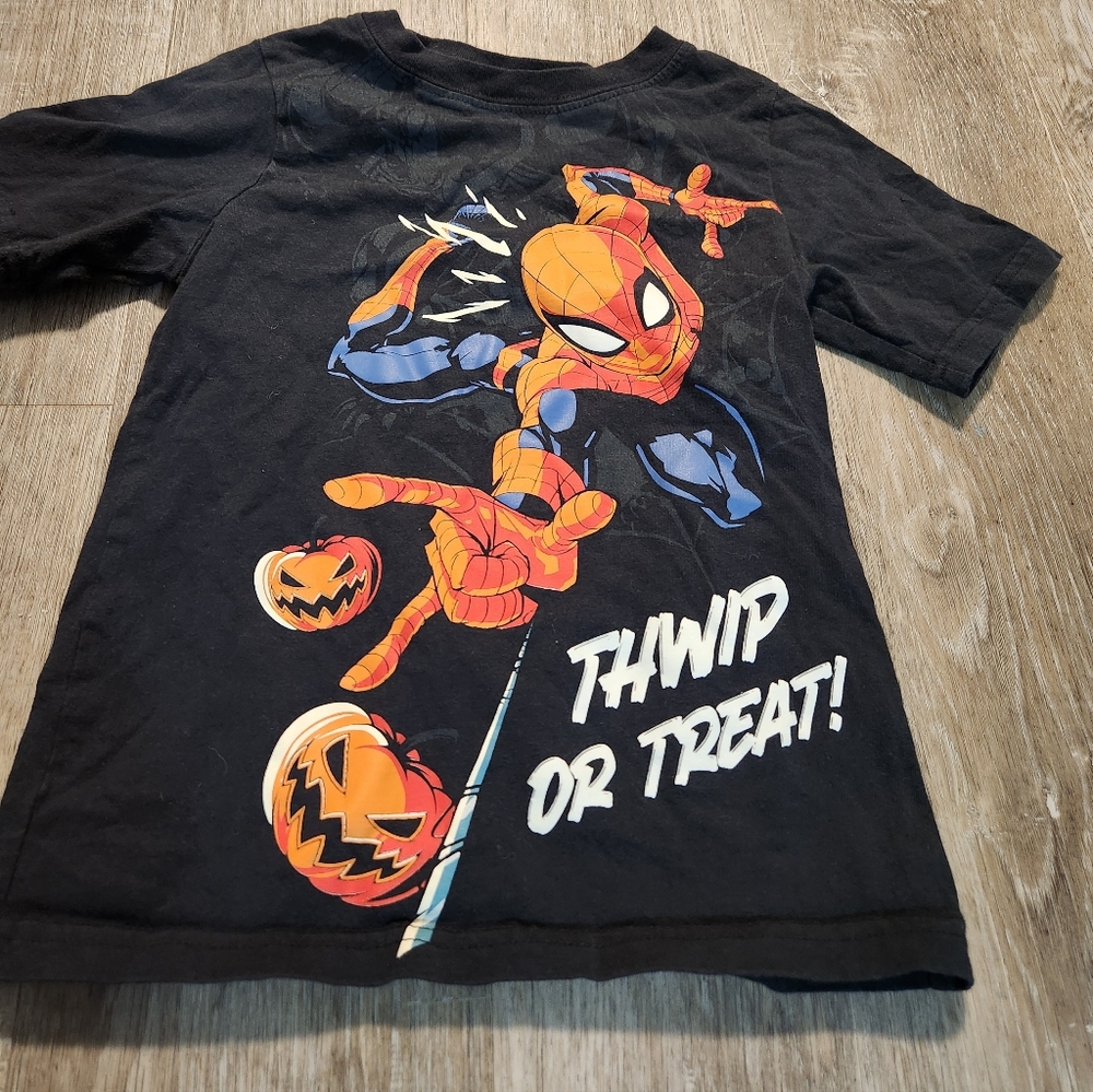 Marvel Spider-Man Kids Halloween Tee - Black and Blue